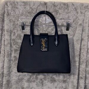Yves Saint Laurent Black Satchel with Structured Design
